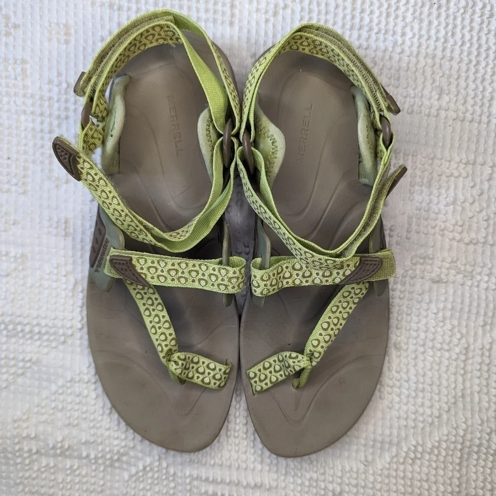 Merrellâ•‘Waterpro Simarron Lime Green Sandalsâ•‘Size - Picture 2 of 6